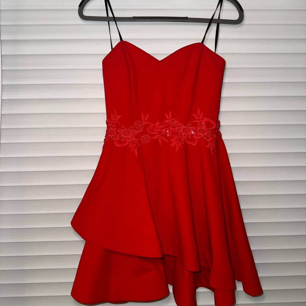 B Darlin Red Formal Mini Dress